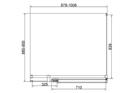 Душевой уголок Vincea Экстенза (Extenza) 100х90 VSR-4EX901090CL