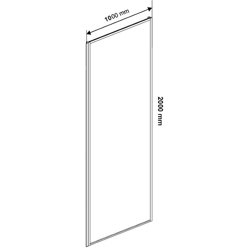 Душевая стенка Vincea Slim Soft 100 VSG-1SS100CLB