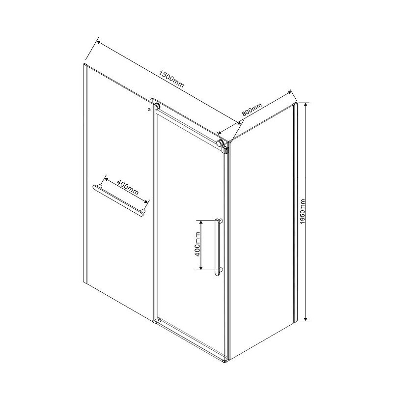 Душевой уголок Vincea Como Soft 150x80 VSR-1CS8015CLB