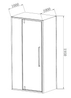 Душевой уголок Vincea Slim-N 100x100 VSR-4SNP1010CLGM