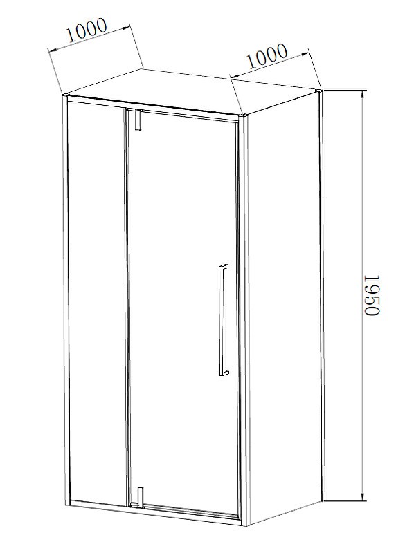 Душевой уголок Vincea Slim-N 100x100 VSR-4SNP1010CLGM