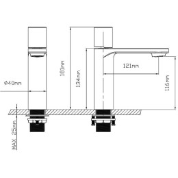 Смеситель для раковины Vincea Vogue VBF-4V3GM