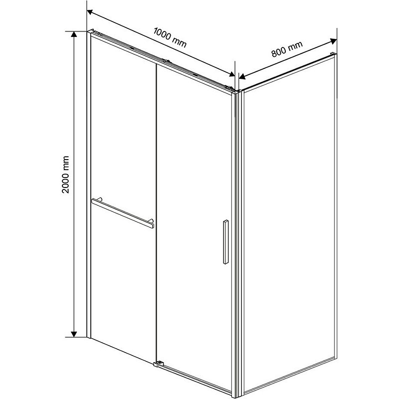 Душевой уголок Vincea Slim Soft 100x80 VSR-1SS8010CL