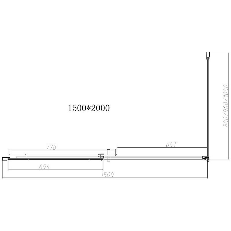 Душевой уголок Vincea Dice 150x100 VSR-4D1015CLGM