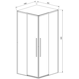 Душевой уголок Vincea Slim-N 100x80 VSS-4SN8010CGB