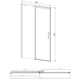 Душевая дверь Vincea Dice 150 VDS-4D150CLGM