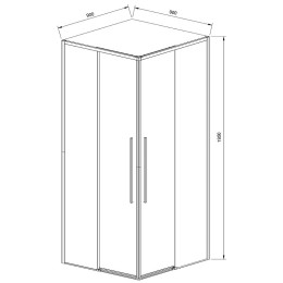 Душевой уголок Vincea Slim-N 90x90 VSS-4SN900CGB
