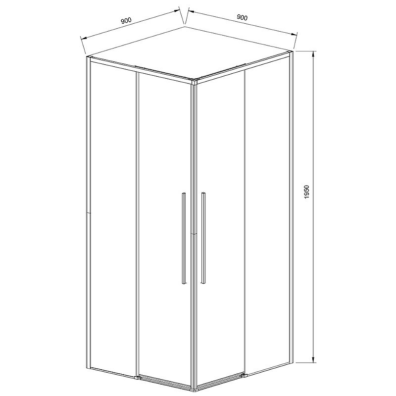 Душевой уголок Vincea Slim-N 90x90 VSS-4SN900CGB
