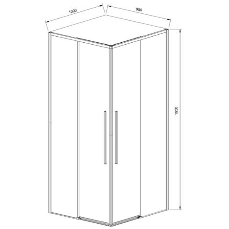 Душевой уголок Vincea Slim-N 100x90 VSS-4SN9010CGB