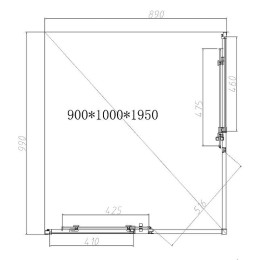 Душевой уголок Vincea Slim-N 100x90 VSS-4SN9010CGB
