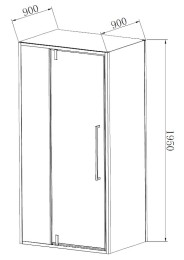 Душевой уголок Vincea Slim-N 120x90 VSR-4SNP9012CLGM