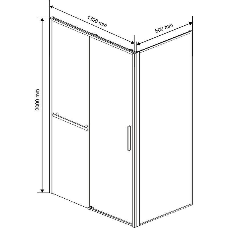 Душевой уголок Vincea Slim Soft 130х80 VSR-1SS8013CLB