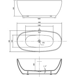 Акриловая ванна Vincea 186x88.5 VBT-405-1860