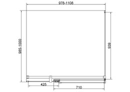 Душевой уголок Vincea Экстенза (Extenza) 110х100 VSR-4EX101110CL