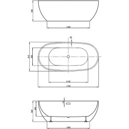 Акриловая ванна Vincea 170x81.5 VBT-408-1700