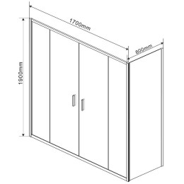 Душевой уголок Vincea Garda 170x80 VSR-1G28017CLG