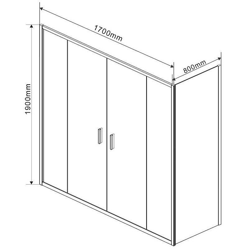 Душевой уголок Vincea Garda 170x80 VSR-1G28017CLG