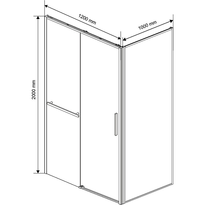 Душевой уголок Vincea Slim Soft 120x100 VSR-1SS1012CLB