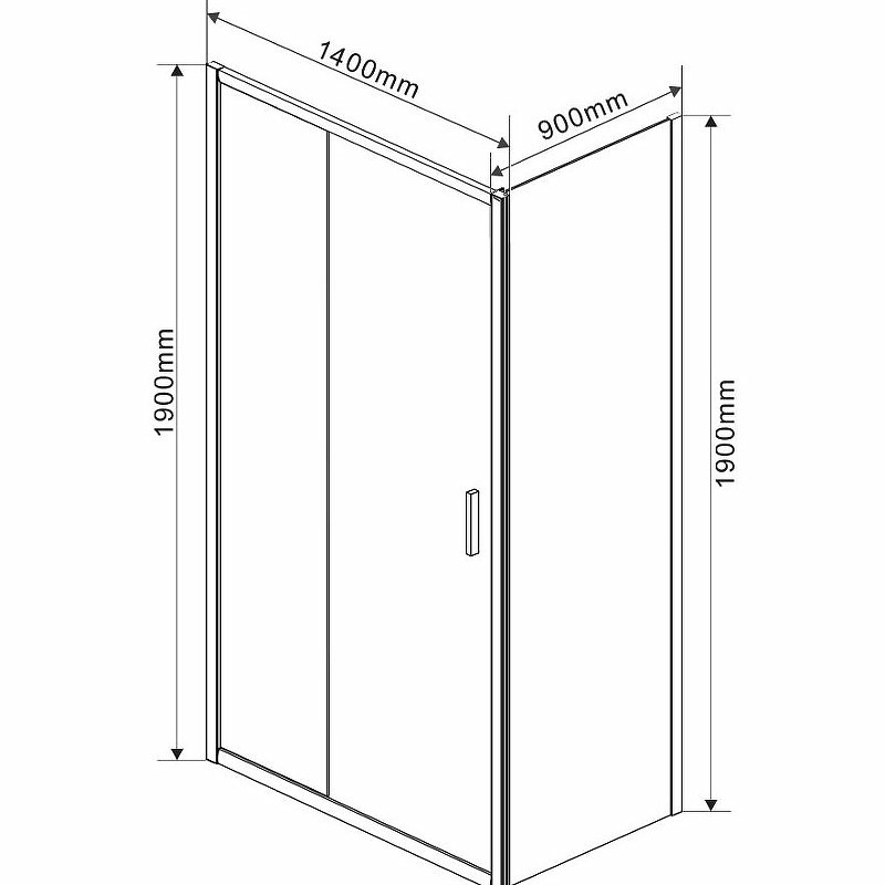 Душевой уголок Vincea Garda 140x90 VSR-1G9014CLGM